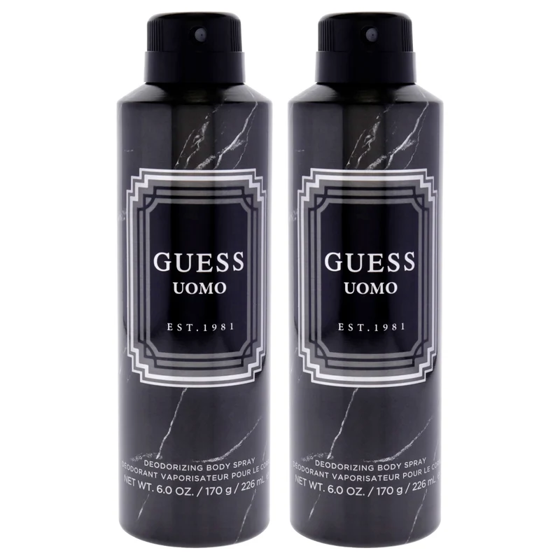 Guess Guess Uomo by Guess for Men - 6 oz Body Spray - Pack of 2 6 oz