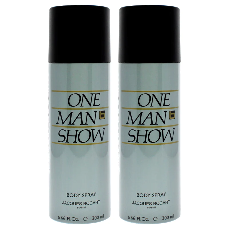 Jacques Bogart One Man Show by Jacques Bogart for Men - 6.6 oz Body Spray - Pack of 2 6.6 oz