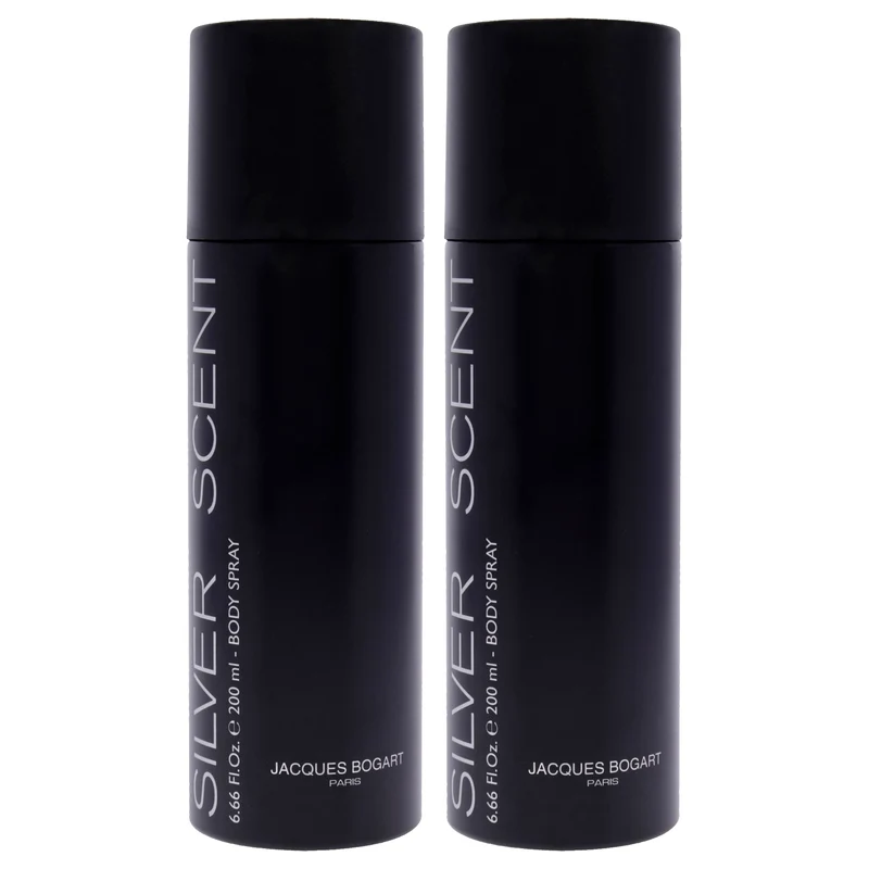 Jacques Bogart Silver Scent by Jacques Bogart for Men - 6.66 oz Body Spray - Pack of 2 6.66 oz