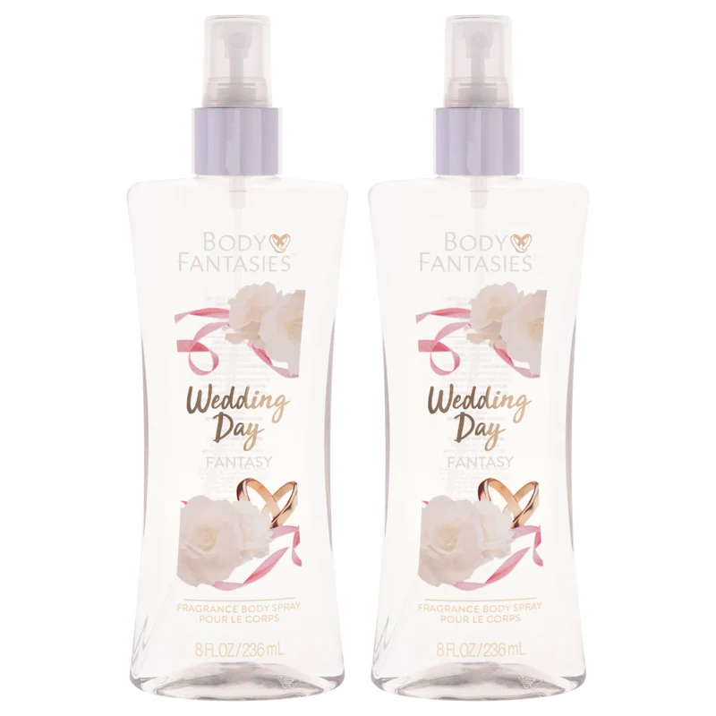 Body Fantasies Signature Wedding Day Fragrance Body Spray by Body Fantasies for Women - 8 oz Body Spray - Pack of 2 8 oz