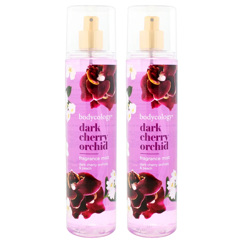Bodycology Dark Cherry Orchid by Bodycology for Women - 8 oz Fragrance Mist - Pack of 2 8 oz