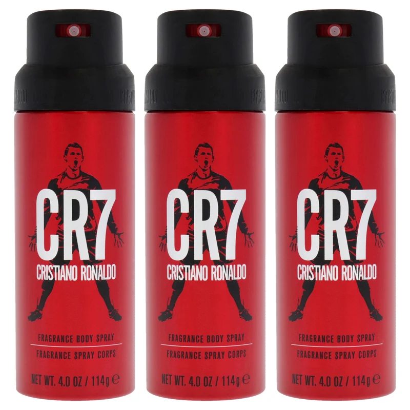 Cristiano Ronaldo CR7 by Cristiano Ronaldo for Men - 4 oz Body Spray - Pack of 3 4 oz