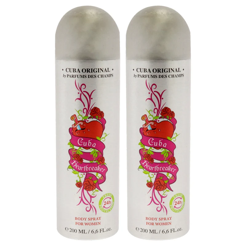 Cuba Cuba Heartbreaker by Cuba for Women - 6.6 oz Body Spray - Pack of 2 6.6 oz