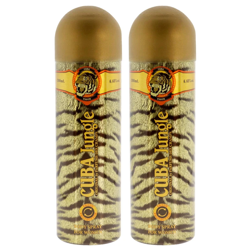 Cuba Cuba Jungle Tiger by Cuba for Women - 6.6 oz Body Spray - Pack of 2 6.6 oz