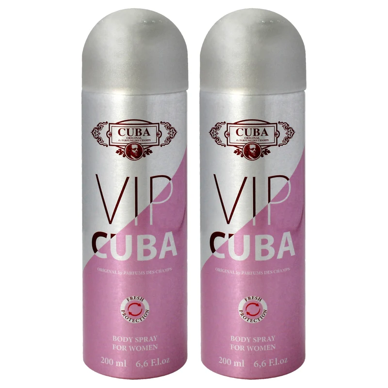 Cuba VIP by Cuba for Women - 6.6 oz Body Spray - Pack of 2 6.6 oz