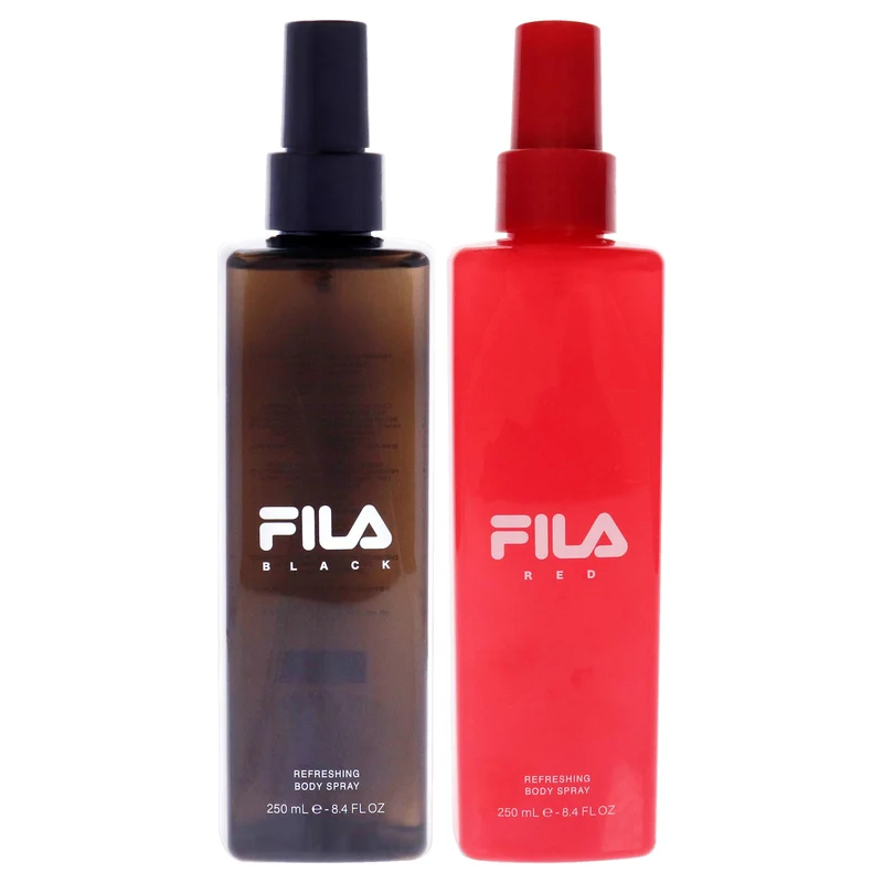 Fila Fila Body Spray Kit by Fila for Men - 2 Pc Kit 8.4oz Fila Red Body Spray, 8.4oz Fila Black 2 Pc Kit