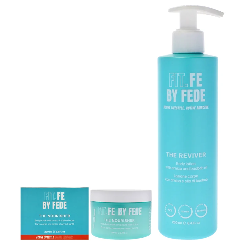 Fit.Fe By Fede Fit.Fe By Fede kit by Fit.Fe By Fede for Women - 2 Pc Kit 8.4oz The Reviver Body Lotion, 8.4oz The Nourisher Body Butter 2 Pc Kit