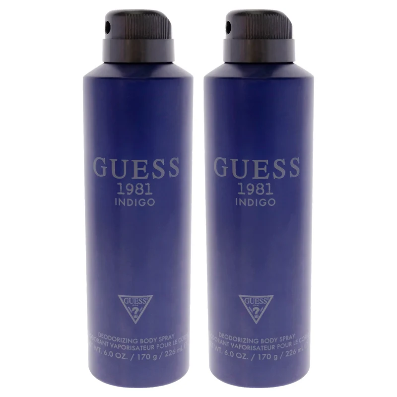 Guess Guess 1981 Indigo by Guess for Men - 6 oz Body Spray - Pack of 2 6 oz