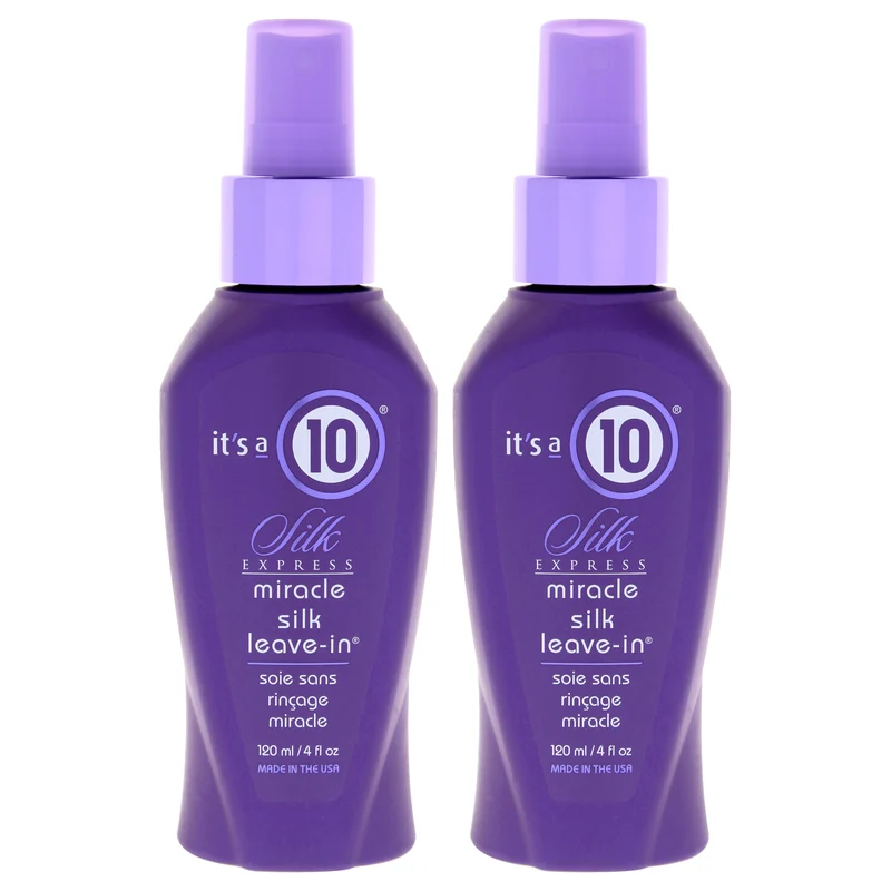 It's A 10 Silk Express Miracle Silk Leave-In by Its A 10 for Unisex - 4 oz Conditioner - Pack of 2 4 oz