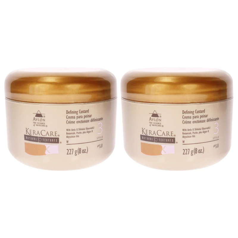 Avlon KeraCare Natural Defining Custard Cream by Avlon for Unisex - 8 oz Cream - Pack of 2 8 oz