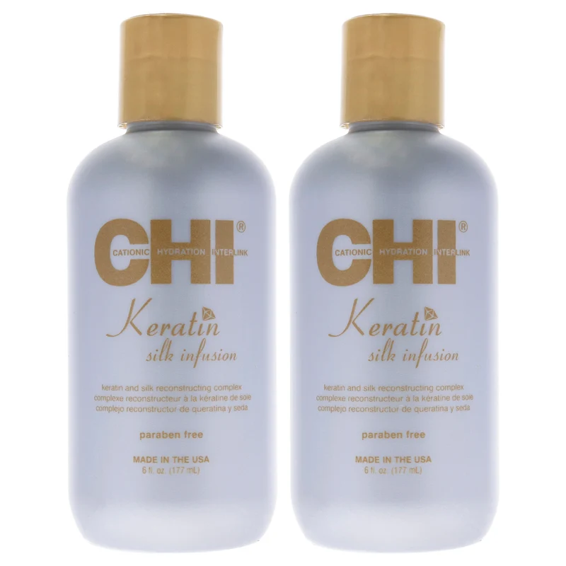 CHI Keratin Silk Infusion by CHI for Unisex - 6 oz Treatment - Pack of 2 6 oz