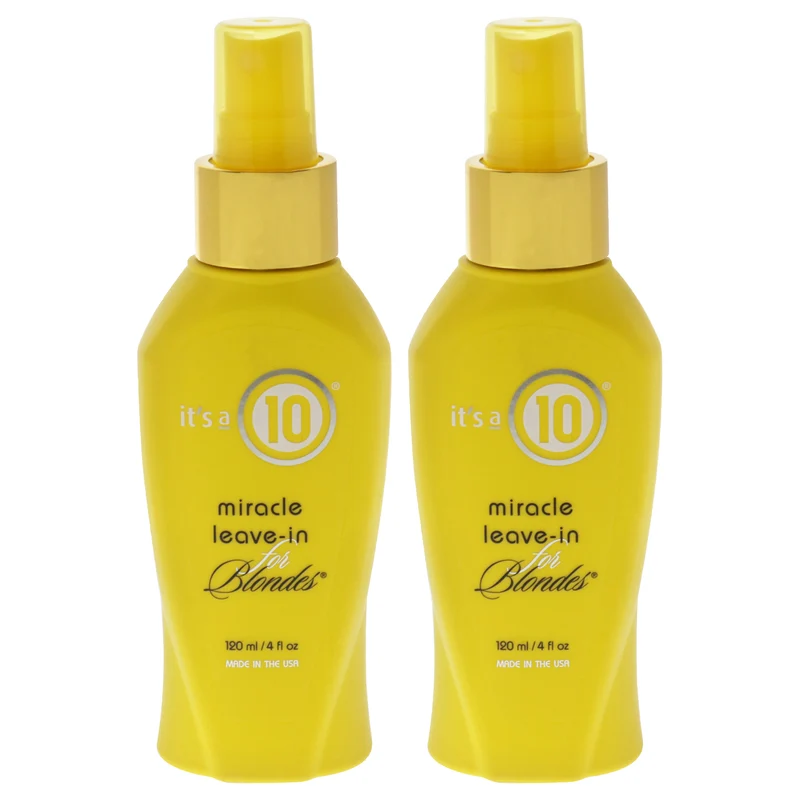 It's A 10 Miracle Leave-In For Blondes by Its A 10 for Unisex - 4 oz Treatment - Pack of 2 4 oz