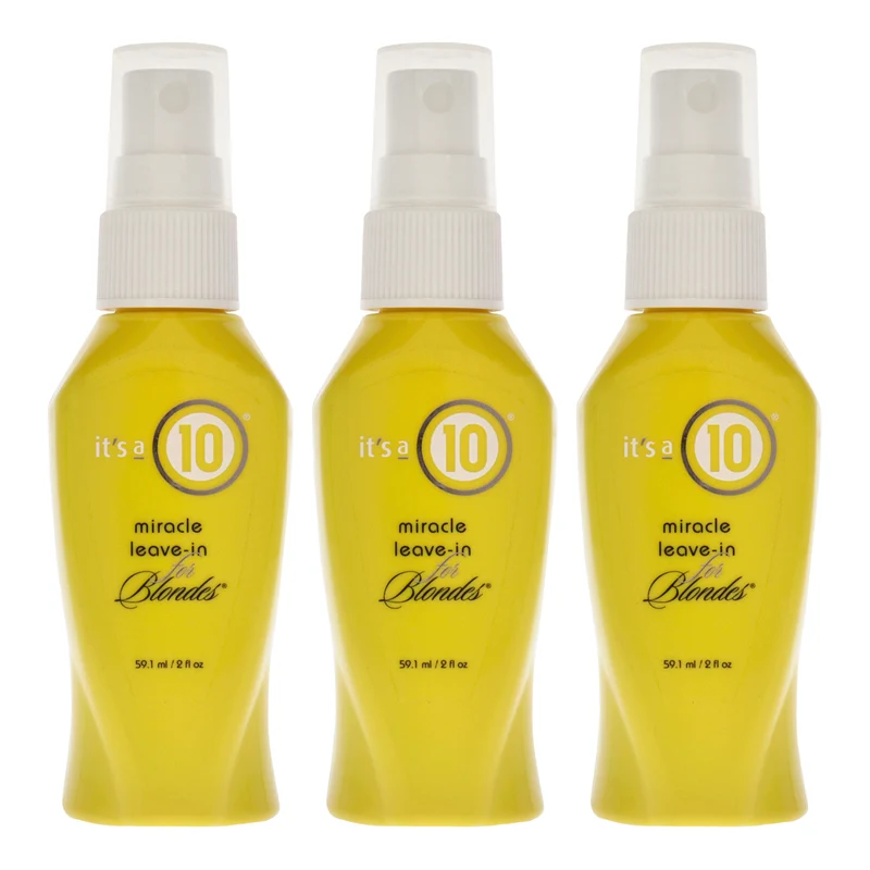 It's A 10 Miracle Leave-In for Blondes by Its A 10 for Unisex - 2 oz Treatment - Pack of 3 2 oz