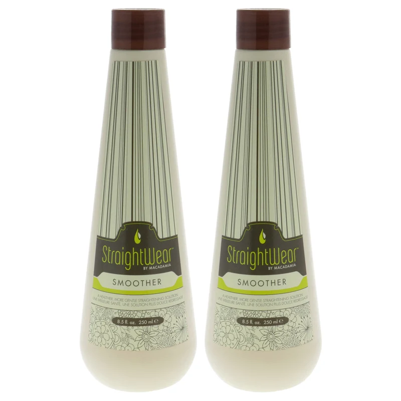 Macadamia Natural Oil Straightwear Smoother Straightening Solution by Macadamia Oil for Unisex - 8.5 oz Treatment - Pack of 2 8.5 oz