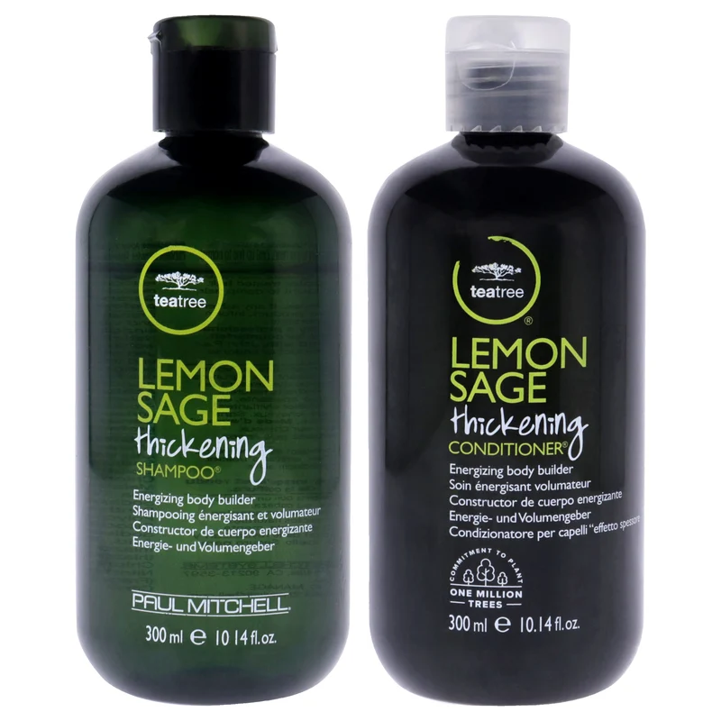 Paul Mitchell Lemon Sage Thickening Kit by Paul Mitchell for Unisex - 2 Pc Kit 10.1oz Shampoo, 10.1oz Conditioner 2 Pc Kit