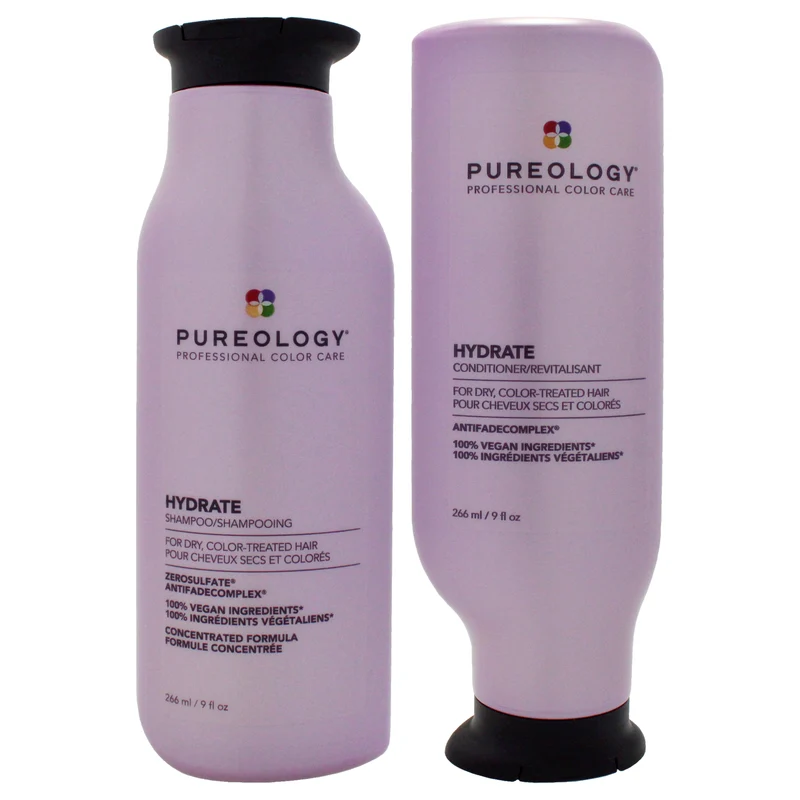 Pureology Hydrate Kit by Pureology for Unisex - 2 Pc Kit 9oz Shampoo, 9oz Conditioner 2 Pc Kit
