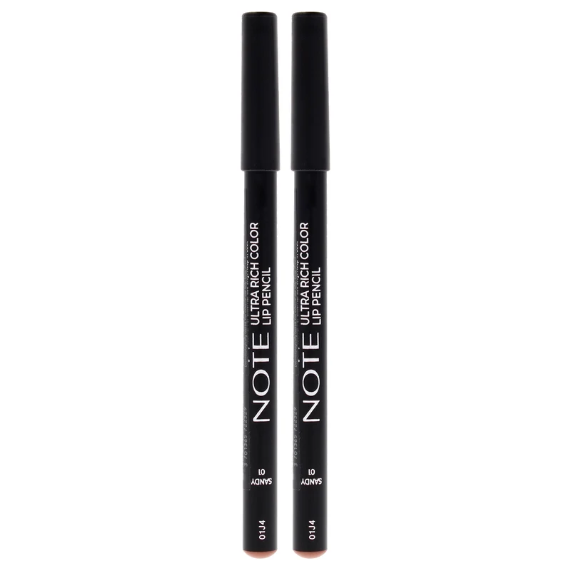 Note Cosmetique Ultra Rich Color Lip Pencil - 01 Sandy by Note Cosmetique for Women - 0.04 oz Lip Pencil - Pack of 2 0.04 oz
