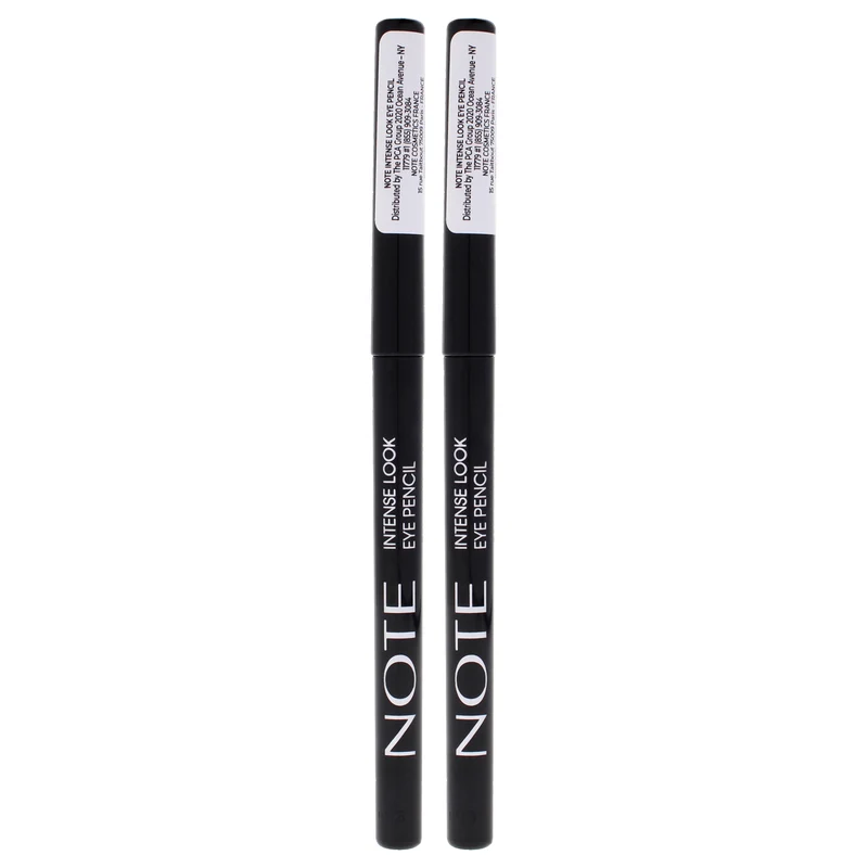 Note Cosmetique Intense Look Eye Pencil - Black by Note Cosmetique for Women - 0.01 oz Eye Pencil - Pack of 2 0.012 oz