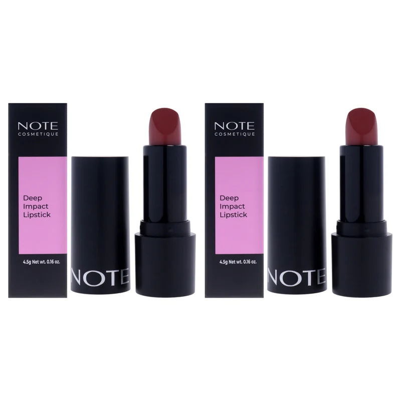 Note Cosmetique Deep Impact Lipstick - 06 Cinnamon by Note Cosmetique for Women - 0.16 oz Lipstick - Pack of 2 0.16 oz