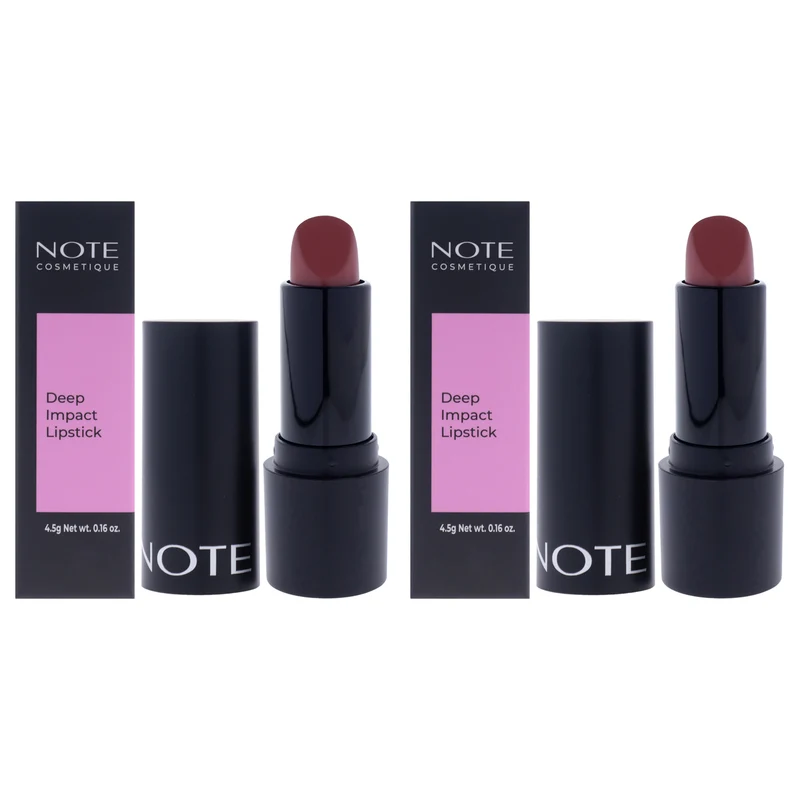 Note Cosmetique Deep Impact Lipstick - 07 Warm Chocolate by Note Cosmetique for Women - 0.16 oz Lipstick - Pack of 2 0.16 oz