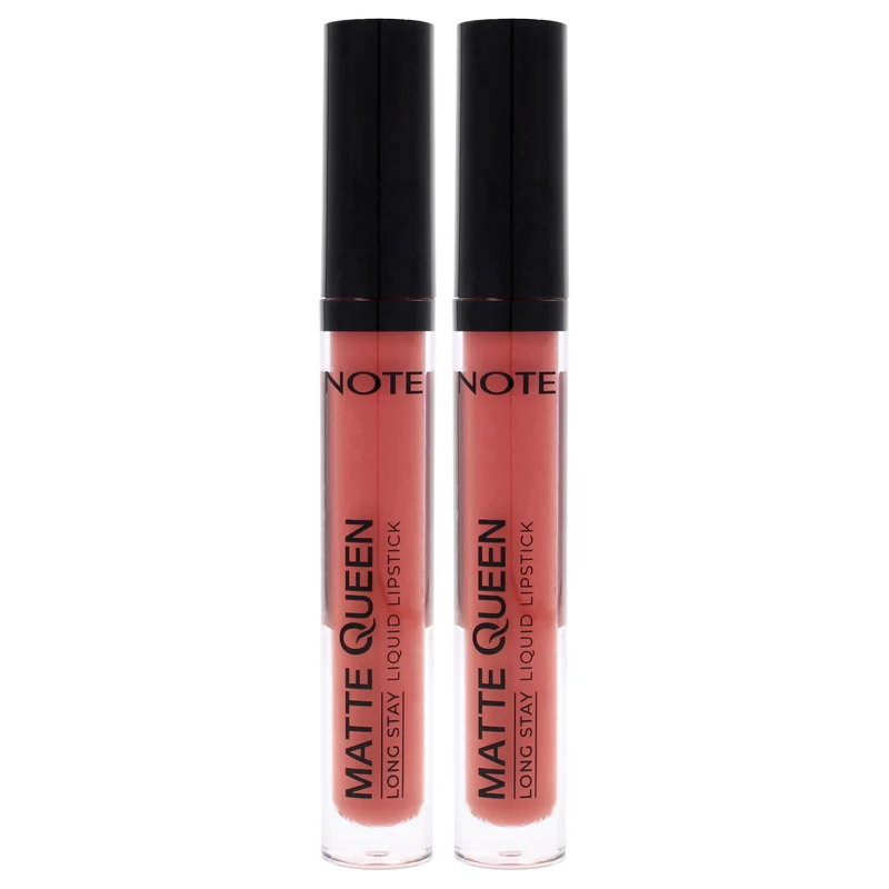 Note Cosmetique Matte Queen Liquid Lipstick - 05 Summer Charm by Note Cosmetique for Women - 0.14 oz Lipstick - Pack of 2 0.14 oz