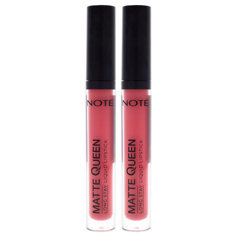 Note Cosmetique Matte Queen Liquid Lipstick - 12 Blush Amour by Note Cosmetique for Women - 0.14 oz Lipstick - Pack of 2 0.14 oz