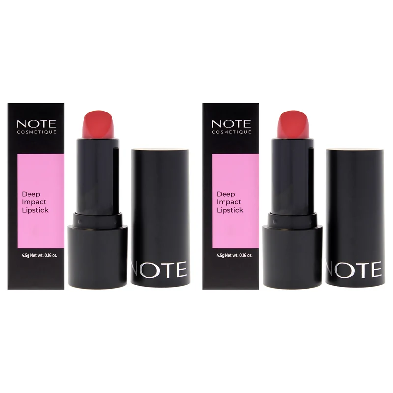 Note Cosmetique Deep Impact Lipstick - 04 Terracotta by Note Cosmetique for Women - 0.16 oz Lipstick - Pack of 2 0.16 oz