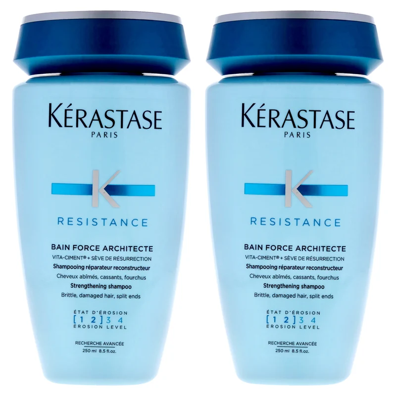 Kerastase Bain Force Architecte Shampoo by Kerastase for Unisex - 8.5 oz Shampoo - Pack of 2 8.5 oz