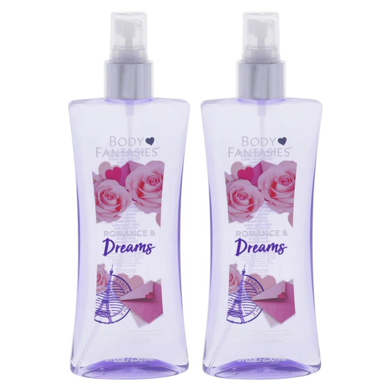 Body Fantasies Romance and Dreams by Body Fantasies for Women - 8 oz Body Spray - Pack of 2 8 oz