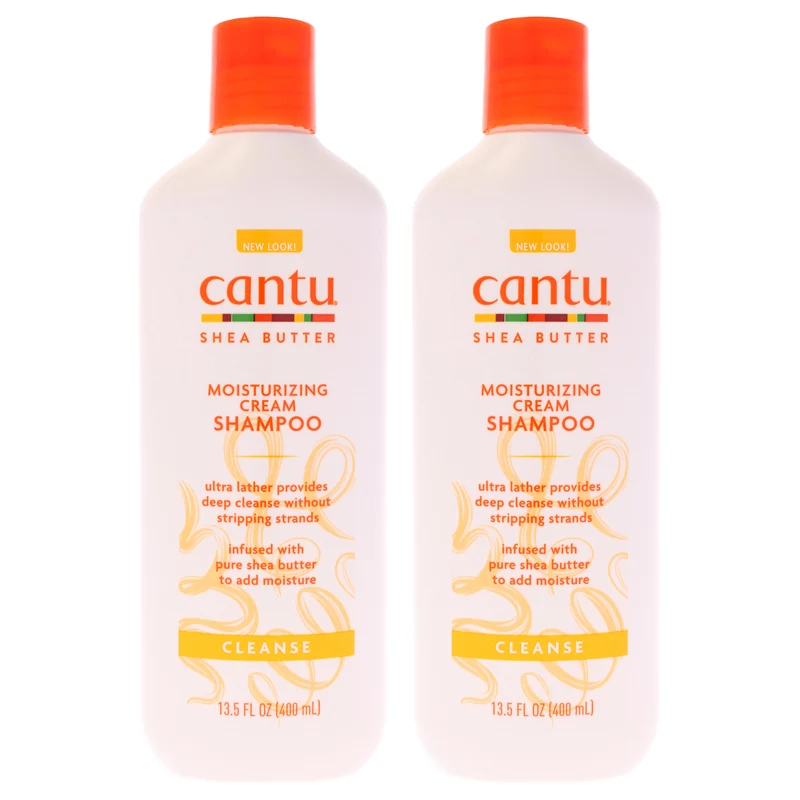 Cantu Shea Butter Moisturizing Cream Shampoo by Cantu for Unisex - 13.5 oz Shampoo - Pack of 2 13.5 oz