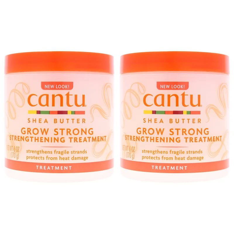 Cantu Shea Butter Grow Strong Strengthening Treatment by Cantu for Unisex - 6 oz Treatment - Pack of 2 6 oz