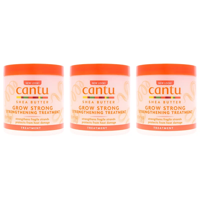 Cantu Shea Butter Grow Strong Strengthening Treatment by Cantu for Unisex - 6 oz Treatment - Pack of 3 6 oz