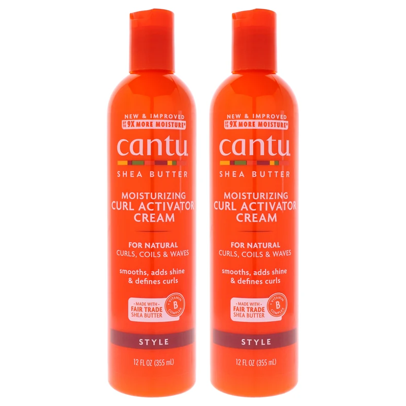 Cantu Shea Butter Moisturizing Curl Activator Cream by Cantu for Unisex - 12 oz Cream - Pack of 2 12 oz