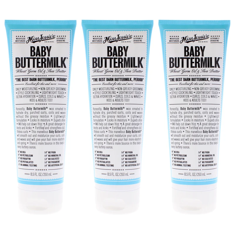 Miss Jessies Baby Buttermilk by Miss Jessies for Unisex - 8.5 oz Cream - Pack of 3 8.5 oz