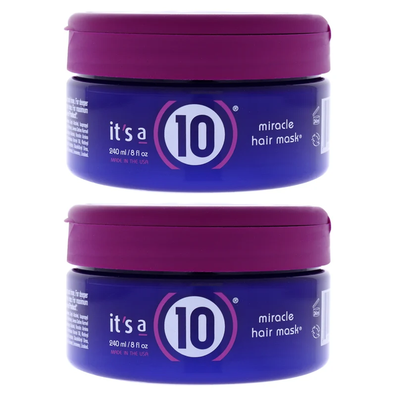 It's A 10 Miracle Hair Mask by Its A 10 for Unisex - 8 oz Mask - Pack of 2 8 oz