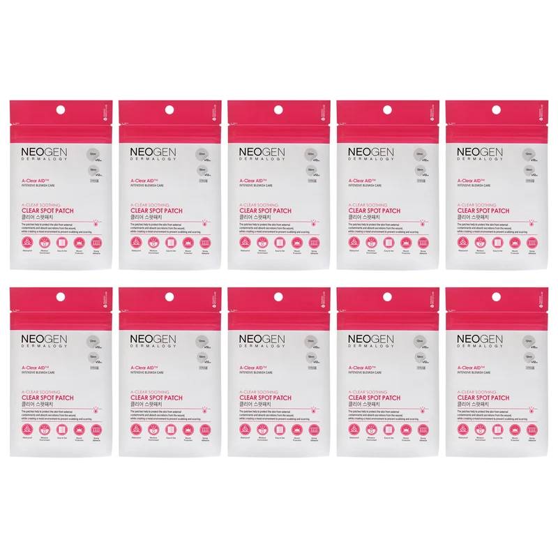 Neogen Dermalogy A-Clear Soothing Spot Patch by Neogen for Unisex - 24 Count Patches - Pack of 10 24 Count