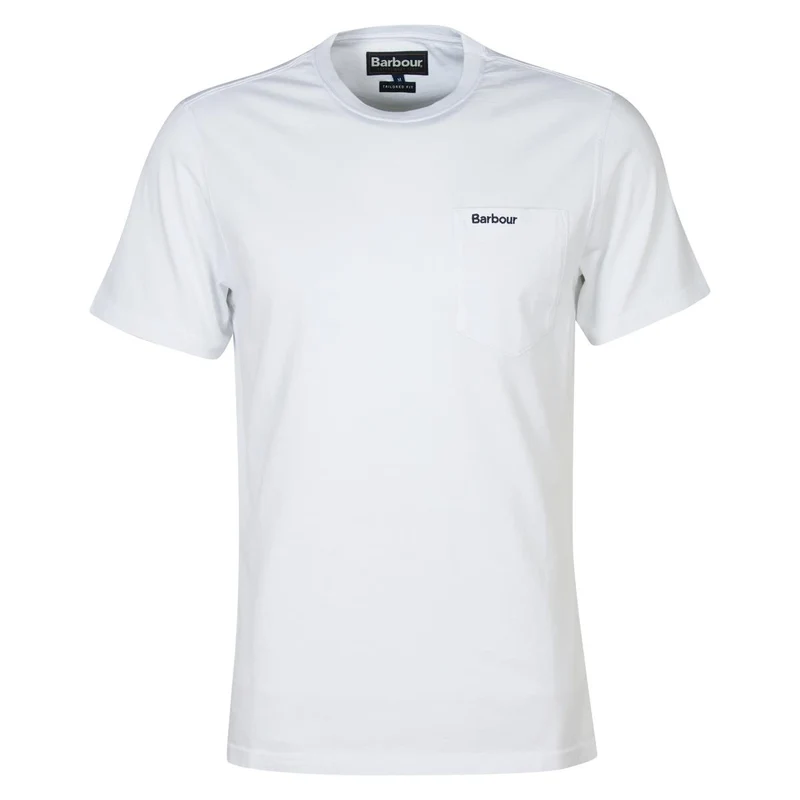 Barbour Mens Langdon Pocket Tee White / XL