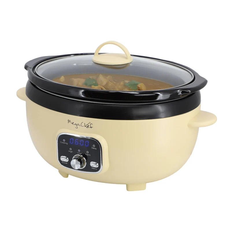 Oval Electric Slow Cooker - Ivory Open Box