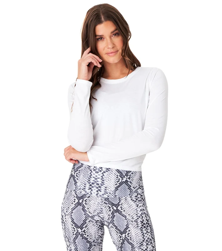 Onzie Tie Back Long Sleeve Top White / ML