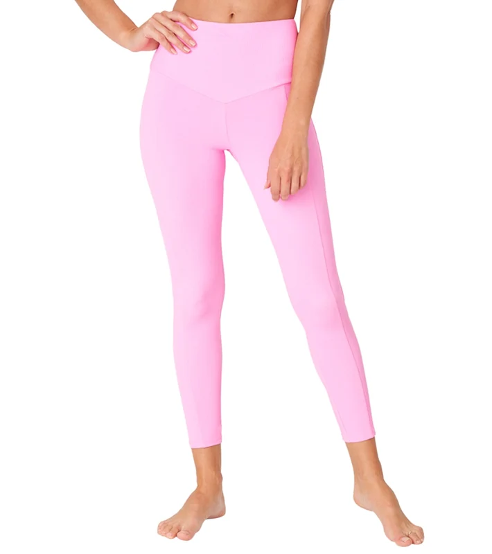 Onzie Ribbed Sweetheart 7/8 Yoga Leggings Bubble Gum Rib / ML