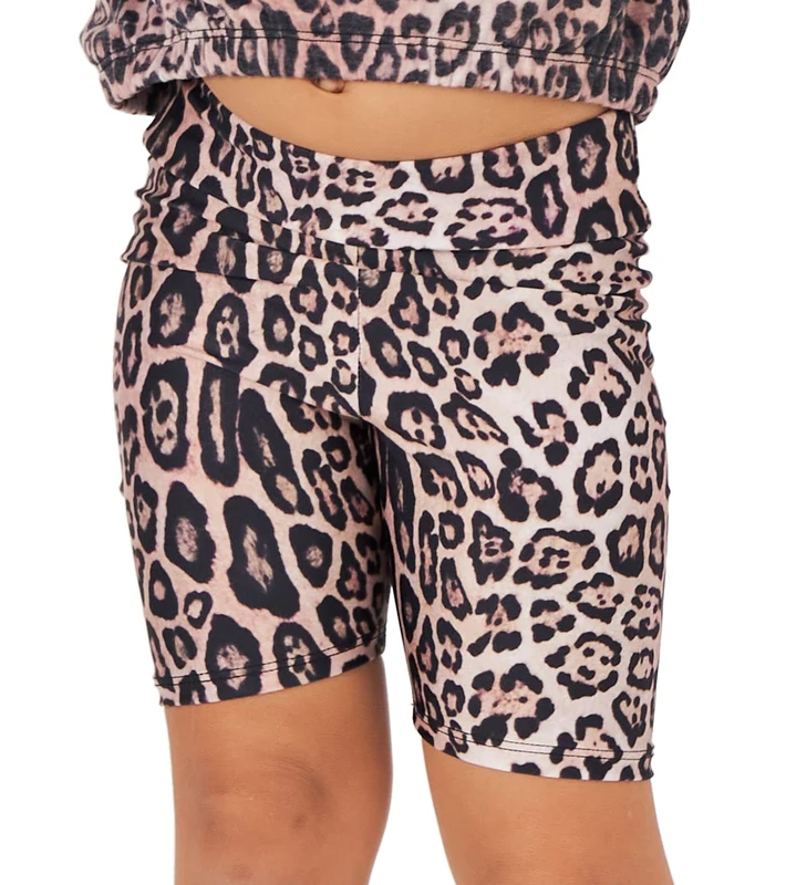 Onzie Girl's Biker Shorts Leopard / S