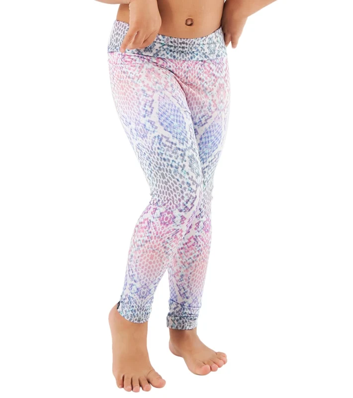 Onzie Girl's Yoga Leggings Rainbow Snake / L