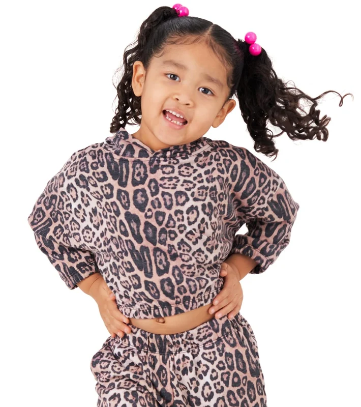 Onzie Girl's Hooded Sweatshirt Leopard / S