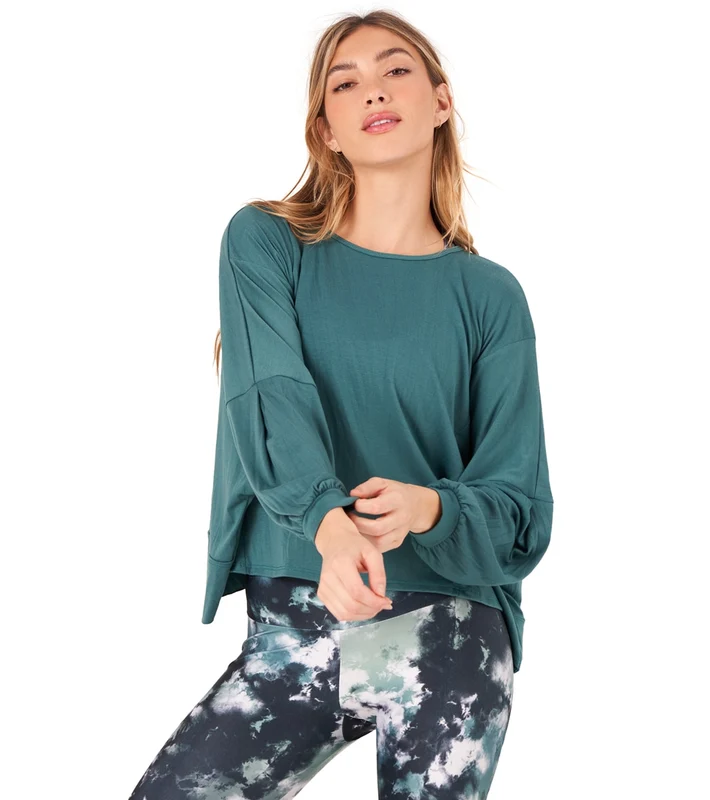 Onzie OM Long Sleeve Yoga Top Pale Cacti / ML