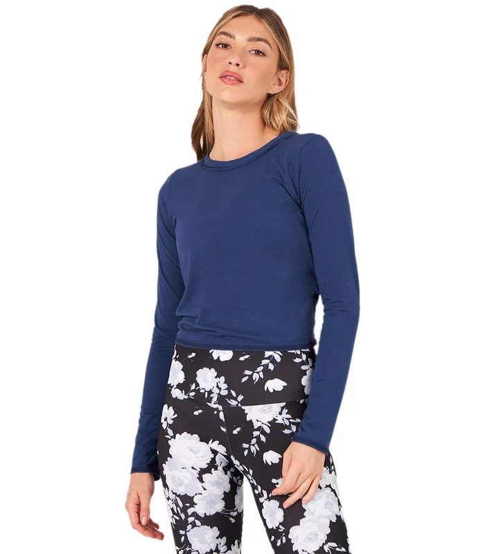 Onzie Tie Back Long Sleeve Top Pebble / SM
