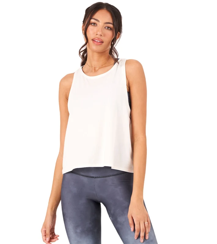 Onzie Tri-Blend Yoga Tank Ivory / ML