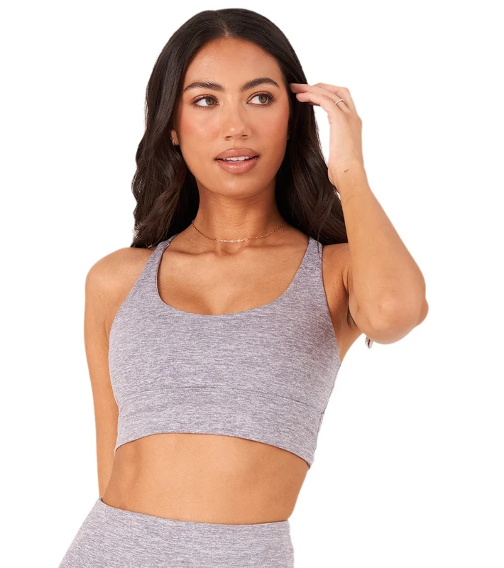 Onzie Luxe Yoga Sports Bra Heather Gray / LL