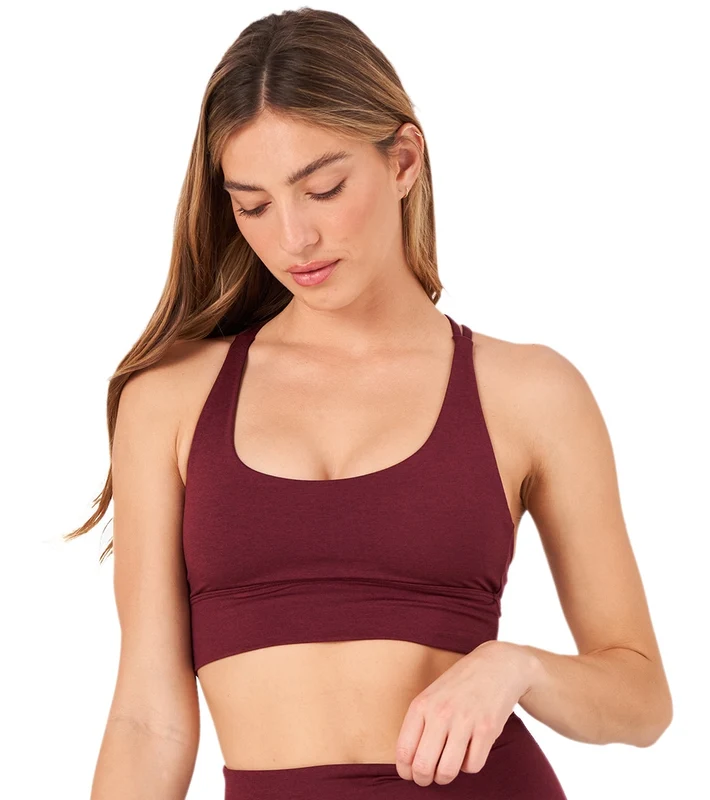 Onzie Luxe Yoga Sports Bra Red Wine / ML