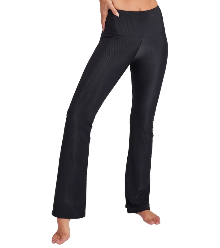 Onzie Rib Studio Flare Leg Pant Black Rib / SM