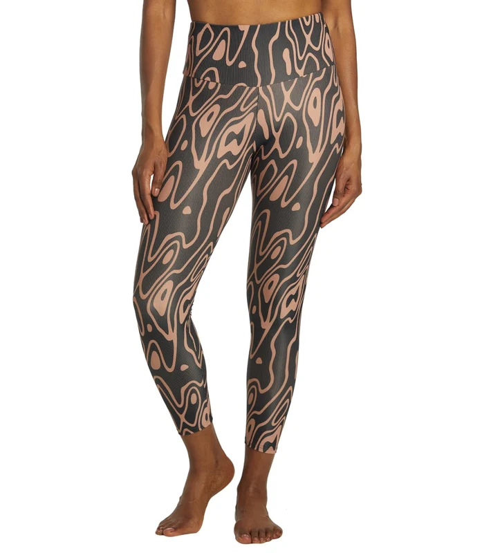 Onzie Ribbed 7/8 Yoga Leggings Roads / SM